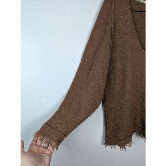 Free People Irresistible Fringe Wool Blend V-neck Sweater - Picture 3 of 8